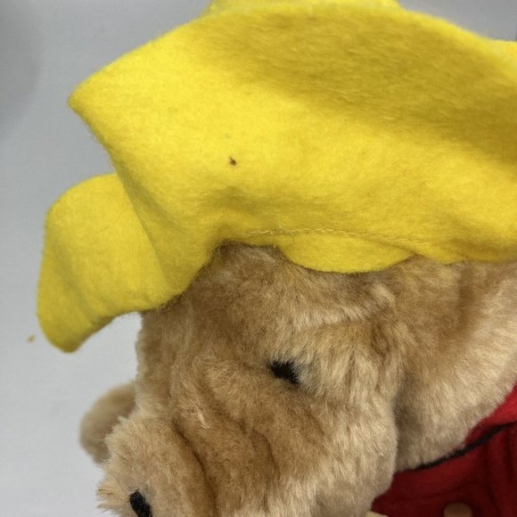 Vintage Paddington Bear  Hand Puppet Plush Sears Red Coat and Yellow Hat - Picture 4 of 10